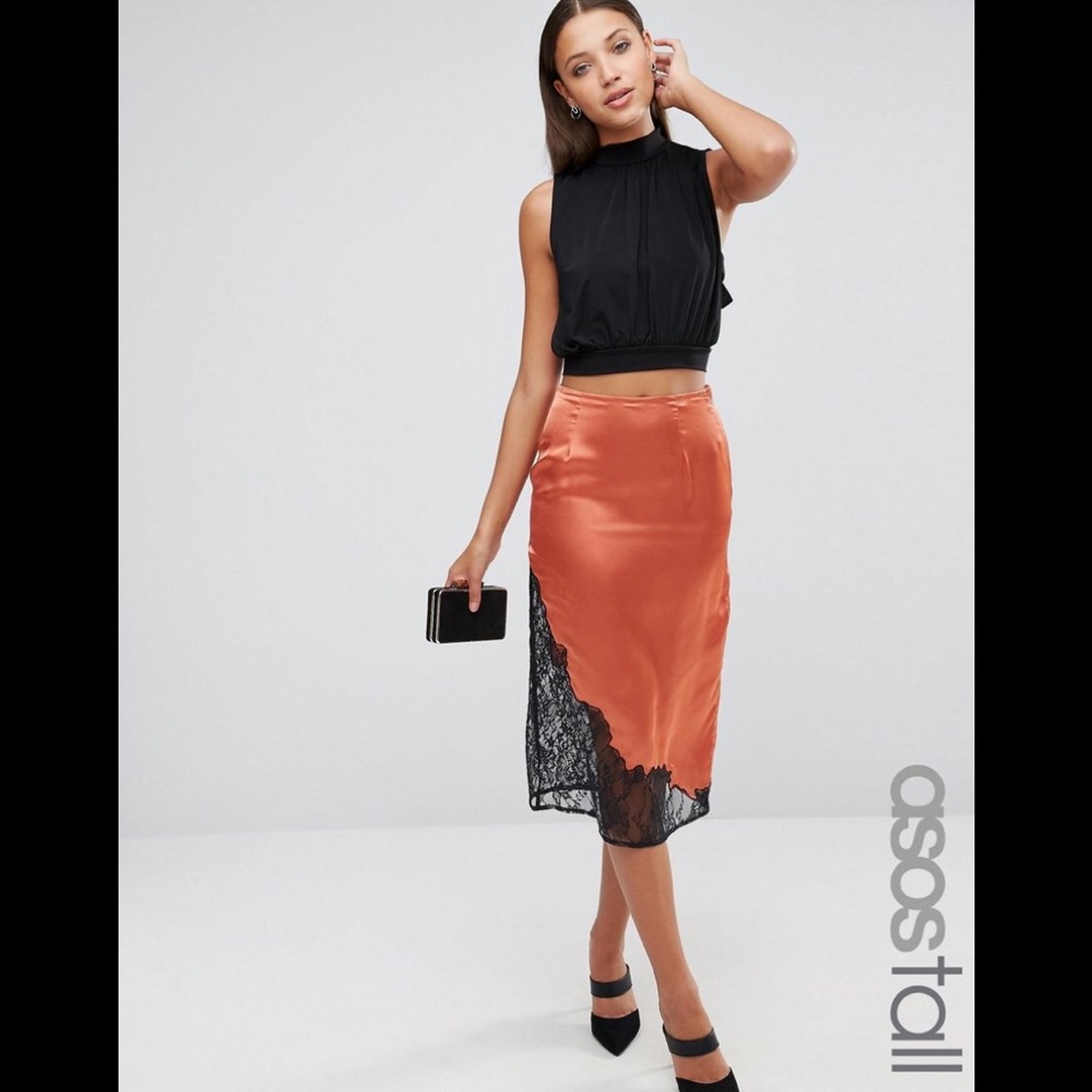 ASOS Slip Skirt with Lace